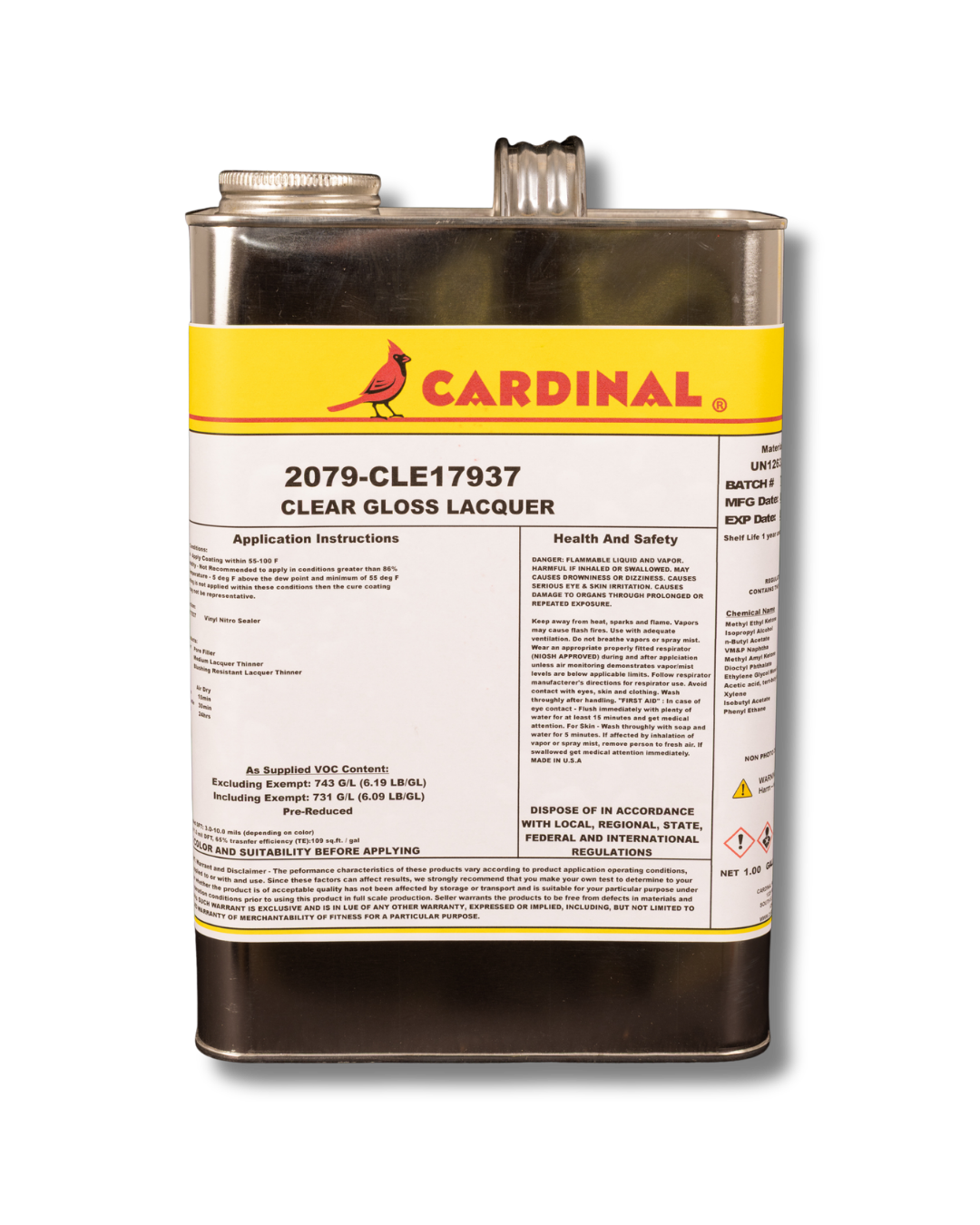 Cardinal Nitrocellulose Lacquer - Gloss