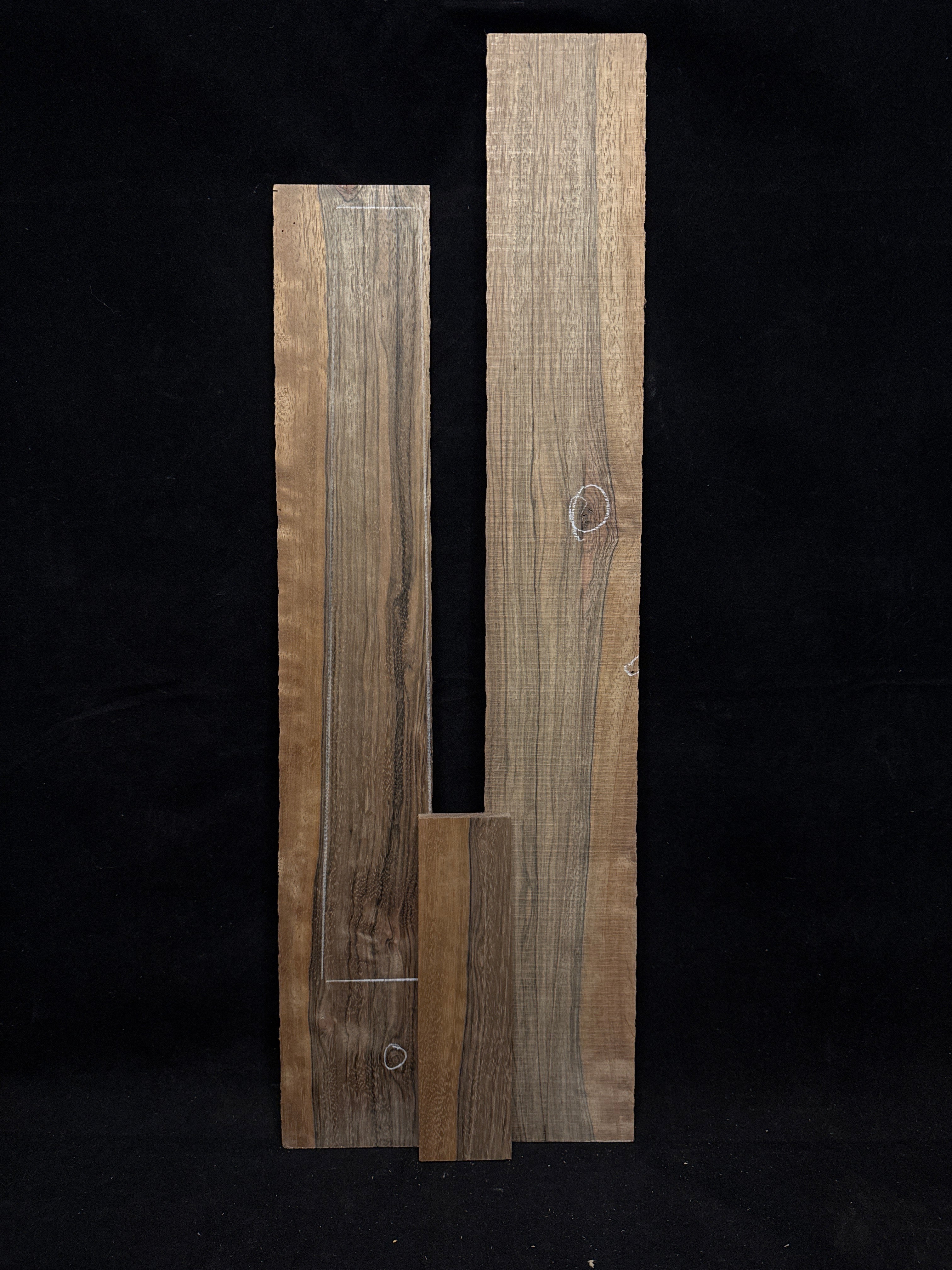 Walnut Acoustic Guitar Fingerboard & Bridge Bundle 01
