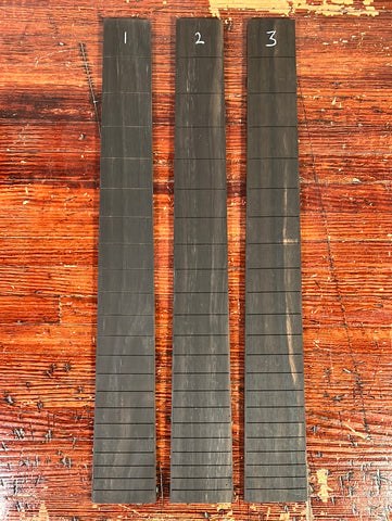 Ebony Slotted Fingerboard  25" Scale 16" Radius-CNC CUT