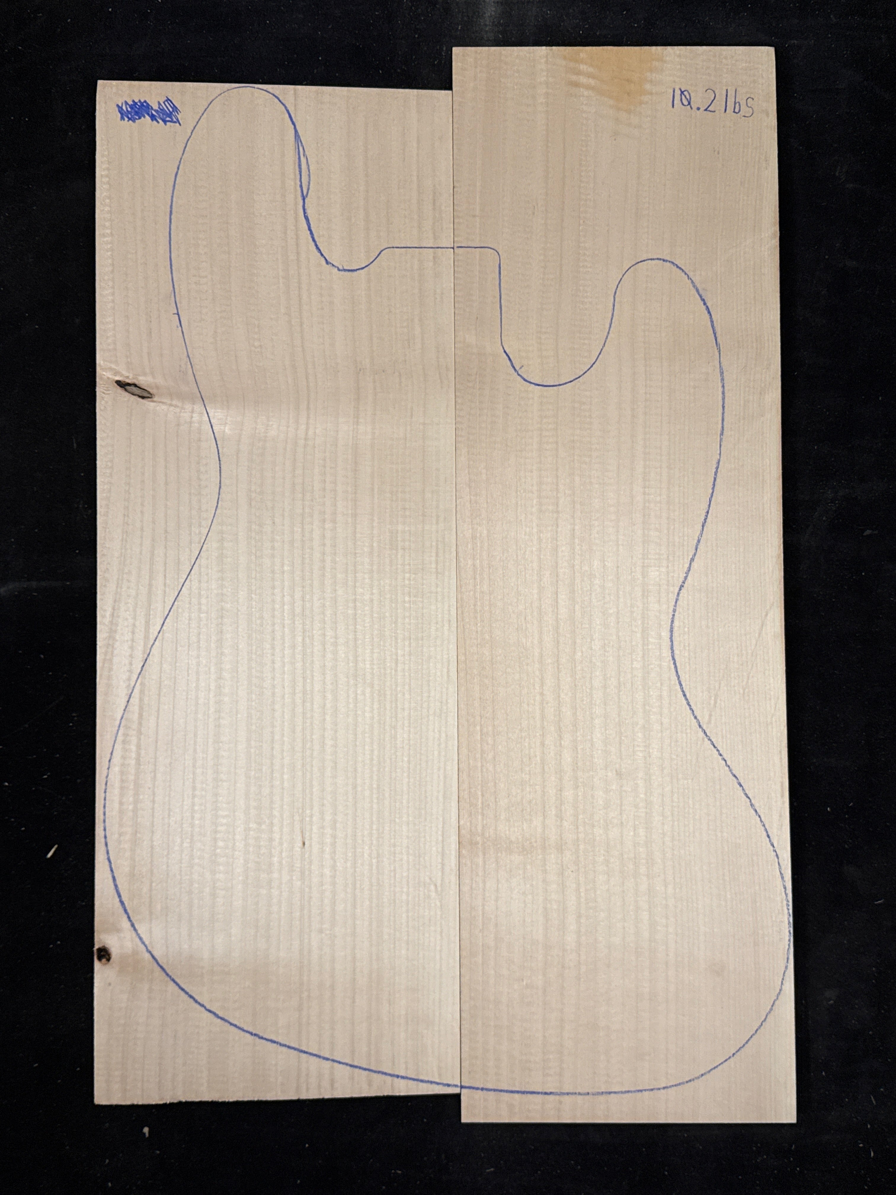 Alder 2-Piece Electric Guitar/Bass Body Blank 23