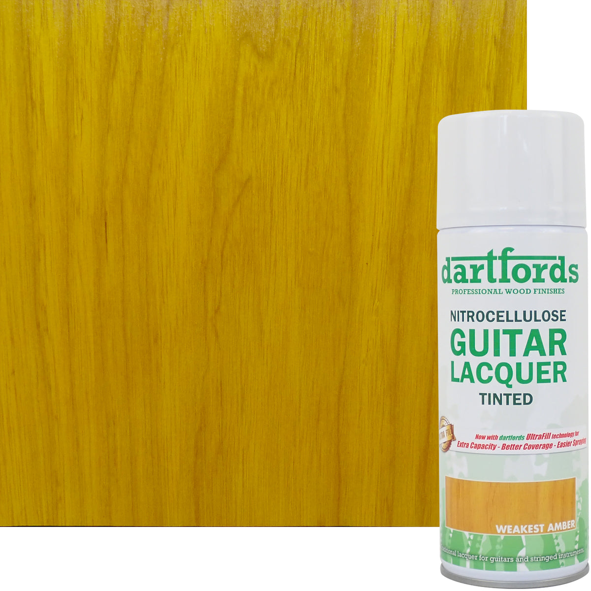 [dartfords] Weakest Amber Nitrocellulose Guitar Lacquer - 400ml Aeroso ...