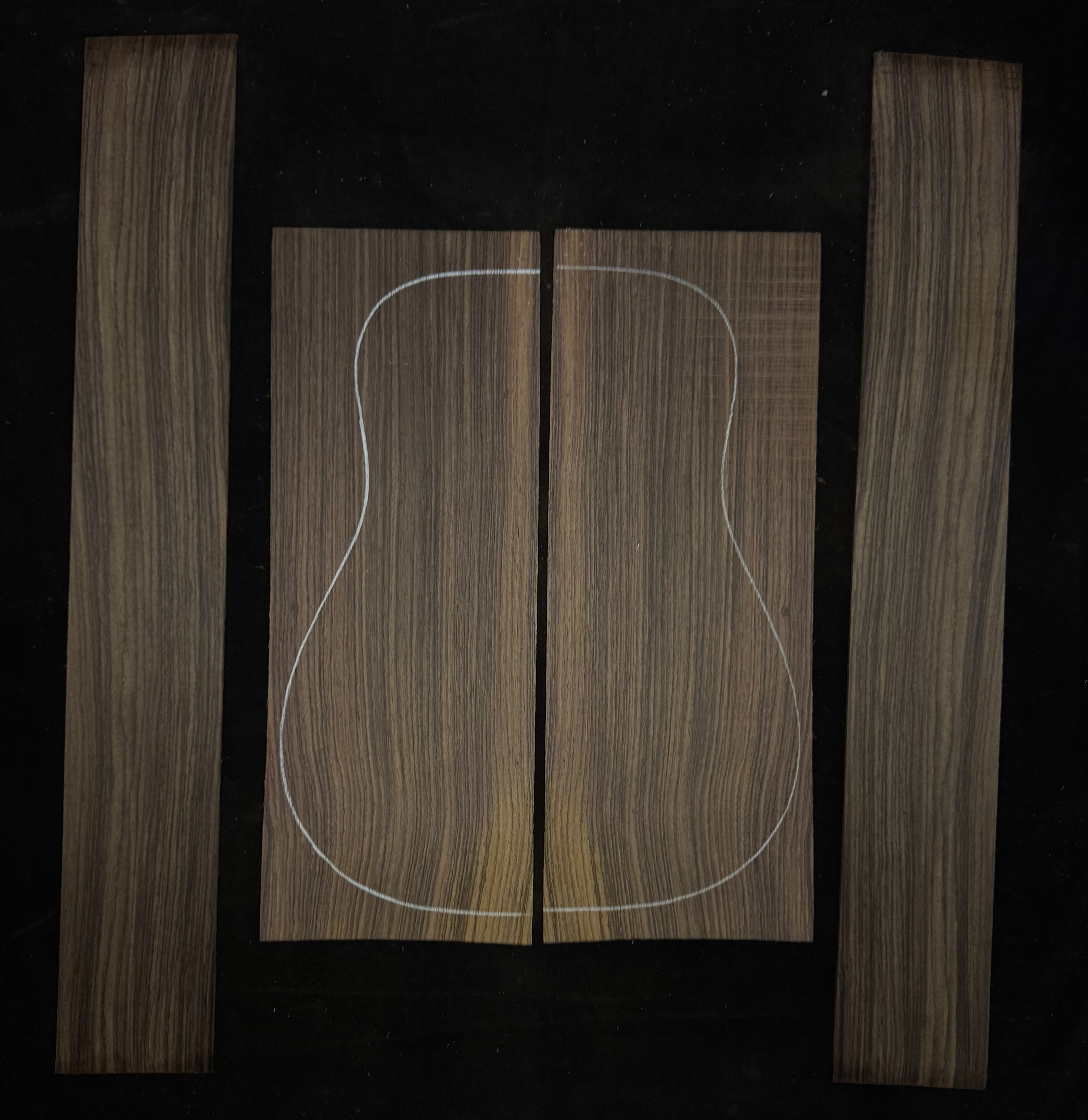 Indian Rosewood Acoustic Guitar Back and Sides Set 68