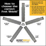 MusicNomad Fret Shield™ - Total Fretboard Protector Guard Tool for fret polishing on 25.5" Guitar Fret Scale