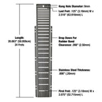 MusicNomad Fret Shield™ - Total Fretboard Protector Guard Tool for fret polishing on 25.5" Guitar Fret Scale