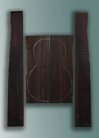 Ebony Acoustic Guitar Back and Sides Set 01