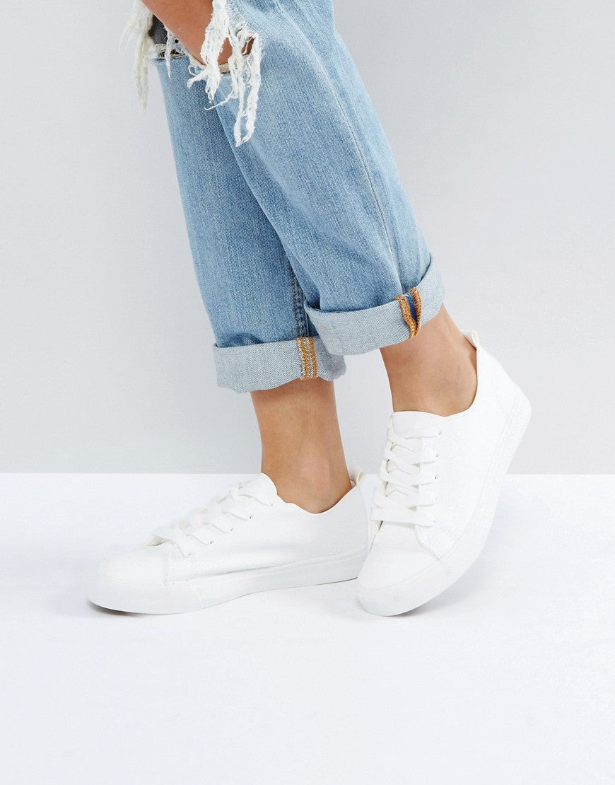 White Low-Top Sneakers