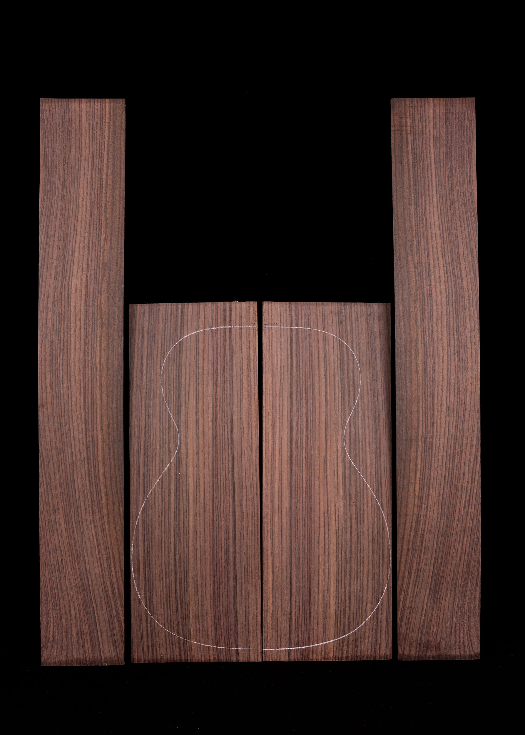 Indian Rosewood Acoustic Guitar Back and Sides Set 100