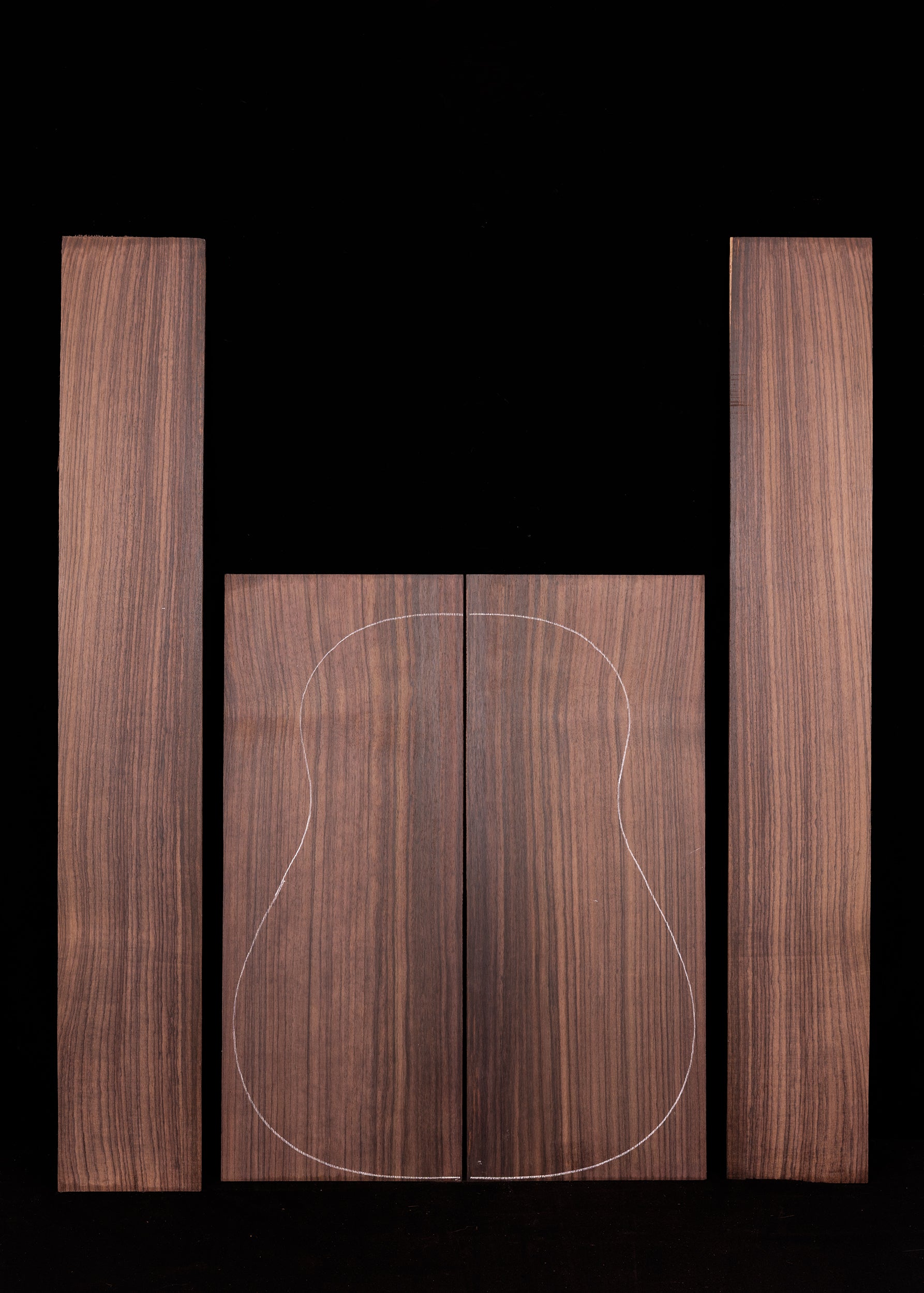 Indian Rosewood Acoustic Guitar Back and Sides Set 106