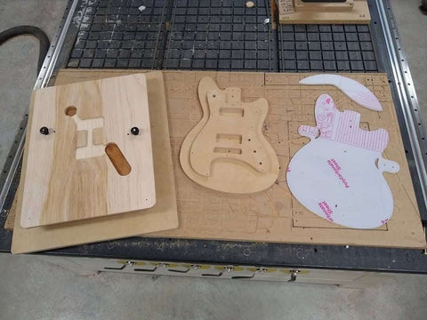CNC: PRO Flat Top Electric Guitar Body Routing System