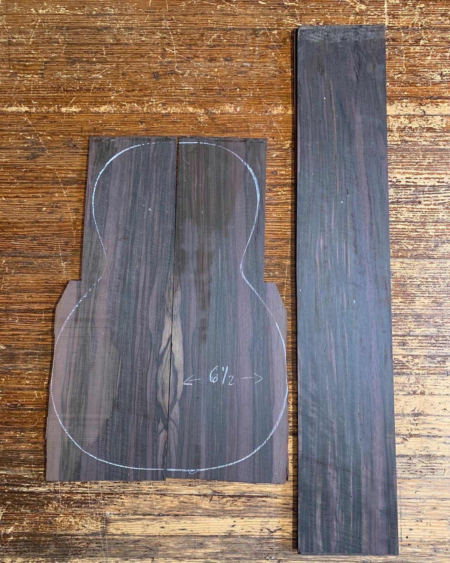 Royal Macassar Ebony Acoustic Guitar Back and Sides Set